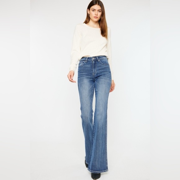 Kancan Cat's Whiskers High Waist Flare Jeans - Picture 3 of 8